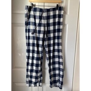J Crew Factory Mens flannel pajama pants Blue Buffalo Plaid Lounge Sleepwear M